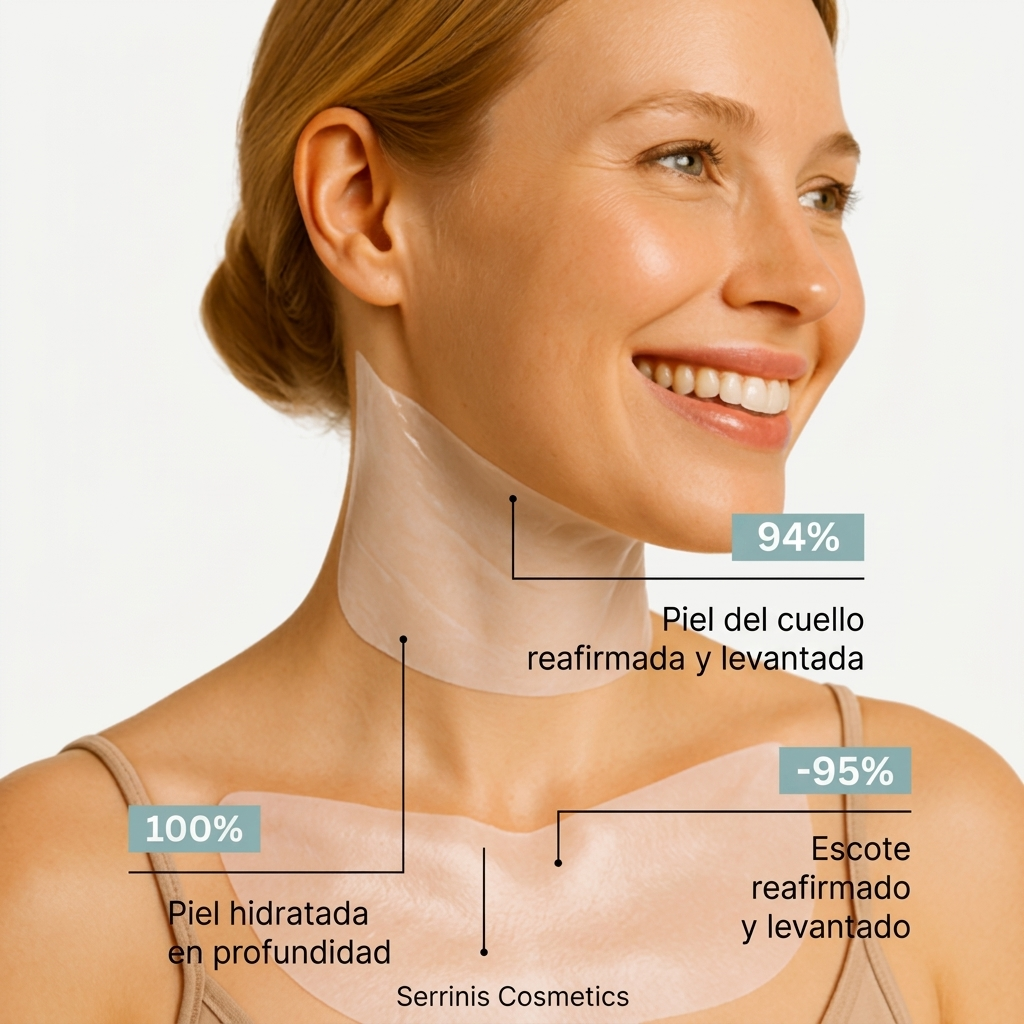 Mascarilla antienvejecimiento para cuello y escote