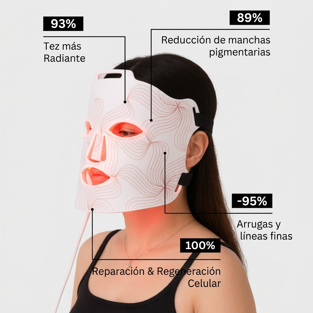 Máscara de luz roja antienvejecimiento Pro