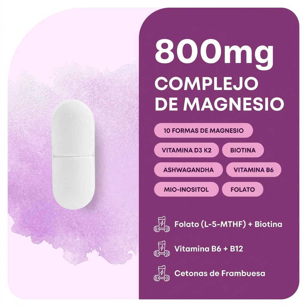 Complejo de Magnesio para Mujeres — Fórmula 20 en 1 Serrinis