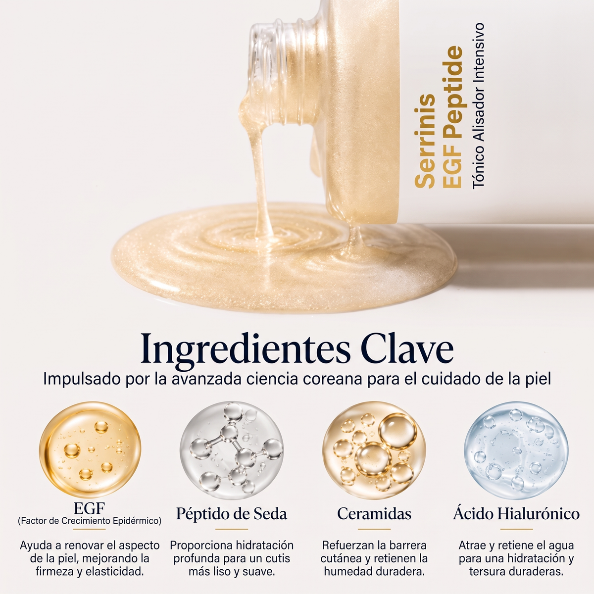 Tónico de Péptidos de Seda con EGF