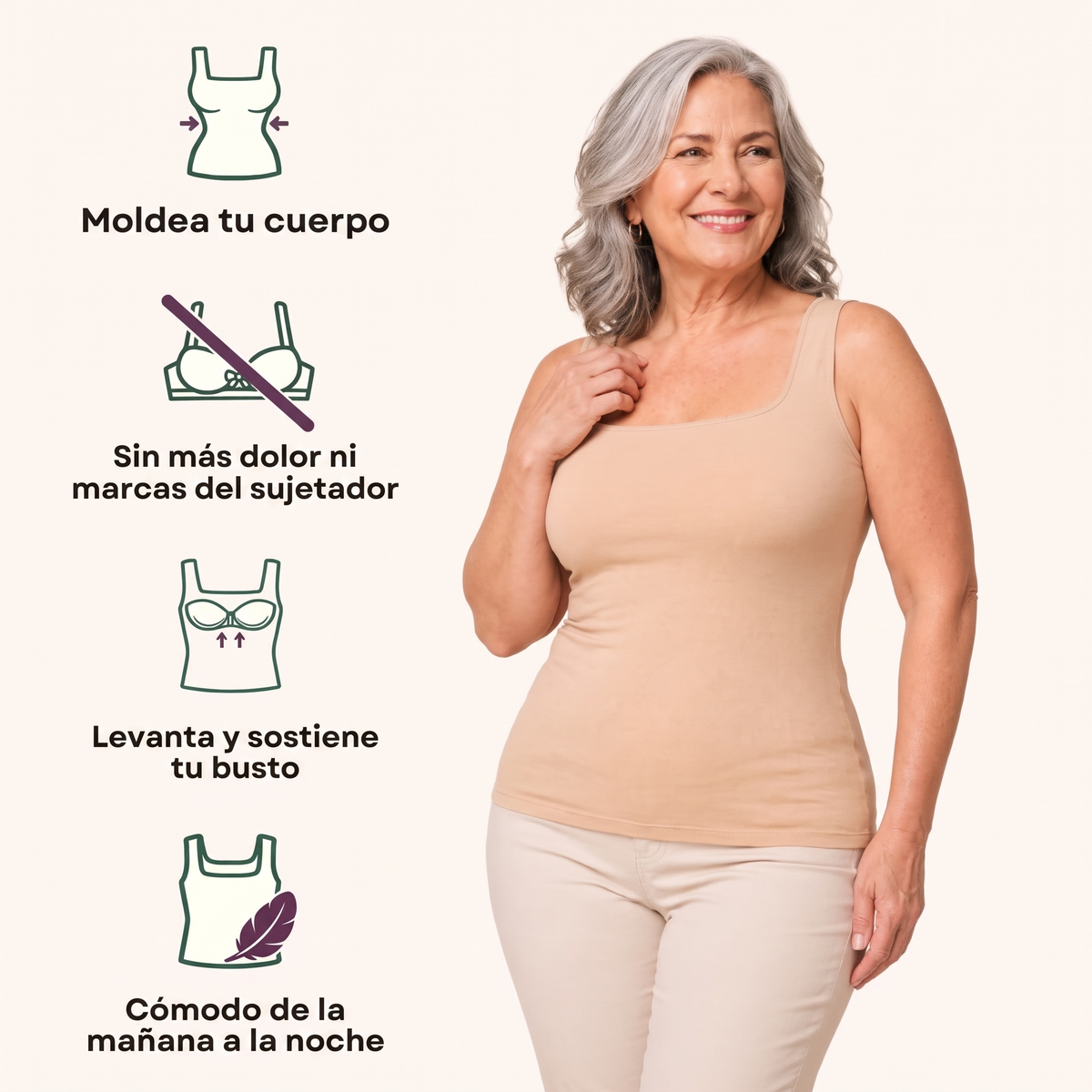 Tirante integrada para sujetador Comfort Shaper